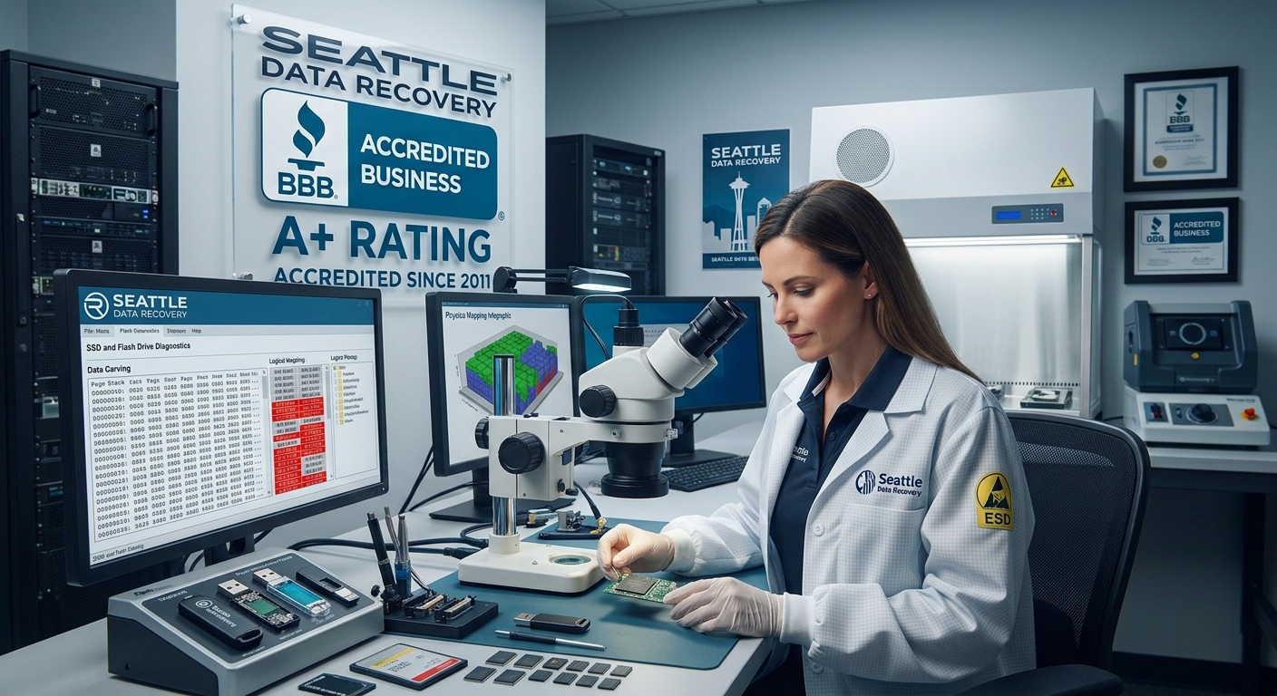 Seattle Data Recovery locates breaks, burns, cracks, and damage during diagnostic checks.