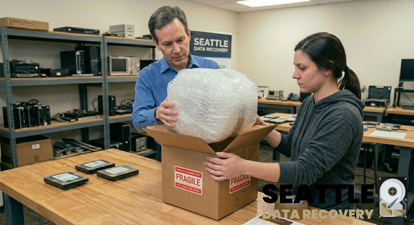 Place your wrapped device into your shipping box.
